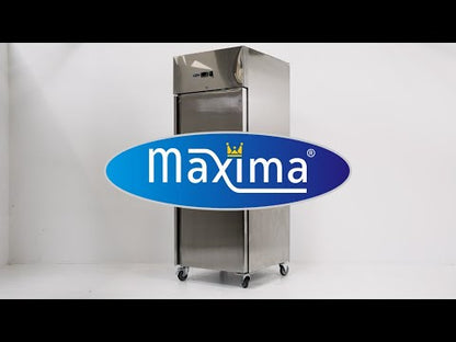 Maxima Fish Fridge 600L on Wheels - 7 Containers (60 x 40cm) - Stainless Steel
