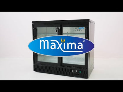 Maxima Drinks Fridge - 3 Sliding Doors - 6 Adjustable Shelves