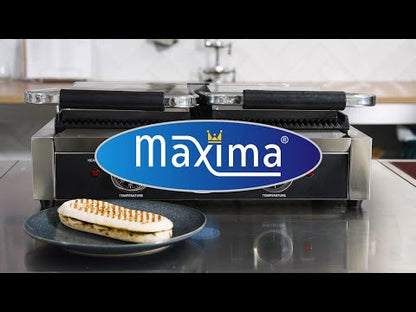 Maxima Contact Grill 2x 22cm Smooth - Double Grill Plate