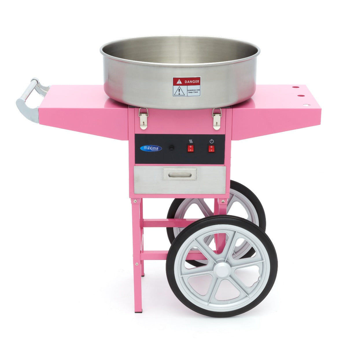 Maxima Candy Floss Machine – Ø 52cm – Pink – with Cart