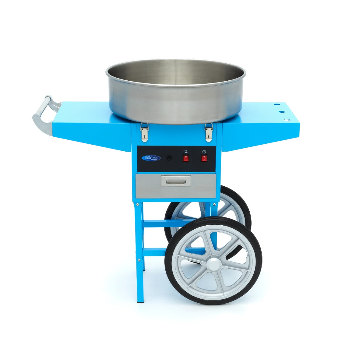 Maxima Candy Floss Machine – Ø 52cm – Blue – with Cart