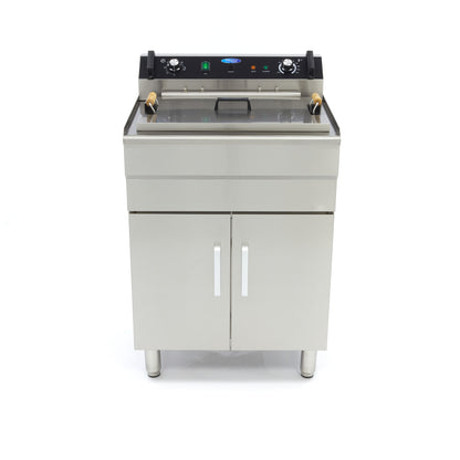 Maxima Frituurpan - 35 L - 1 Mand - met Tapkraan - 400V