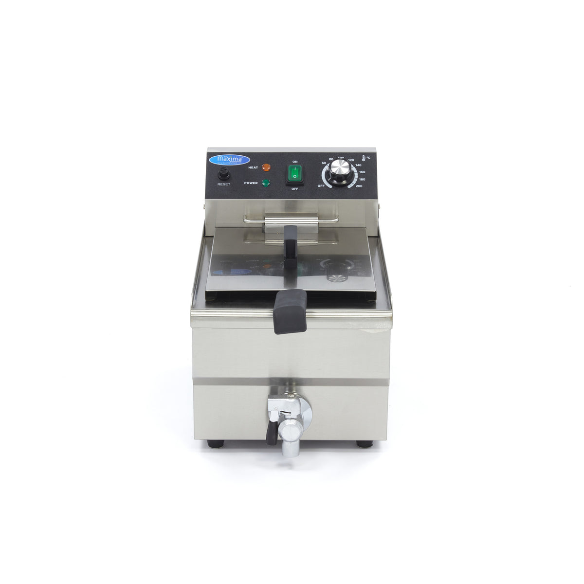 Maxima Frituurpan - 10 L - 1 Mand - met Tapkraan