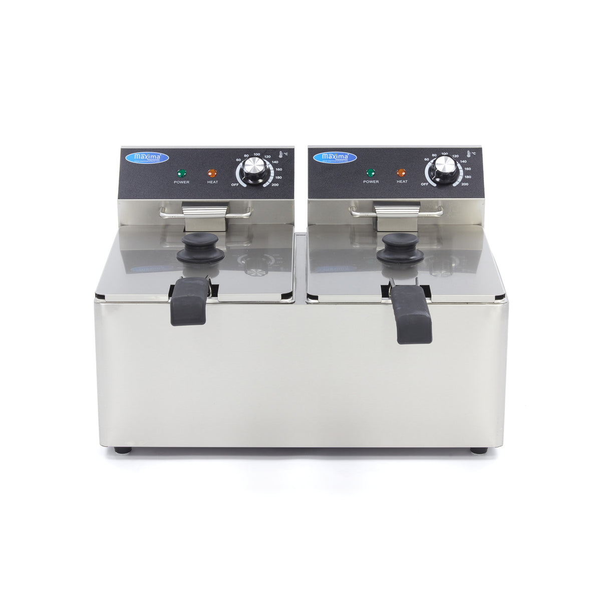 Maxima Frituurpan - 2x 8 L - 2 Manden - tot 2,8 Kg Frites