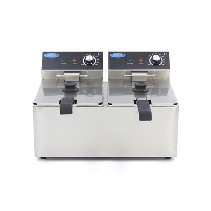 Maxima Frituurpan - 2x 8 L - 2 Manden - tot 2,8 Kg Frites