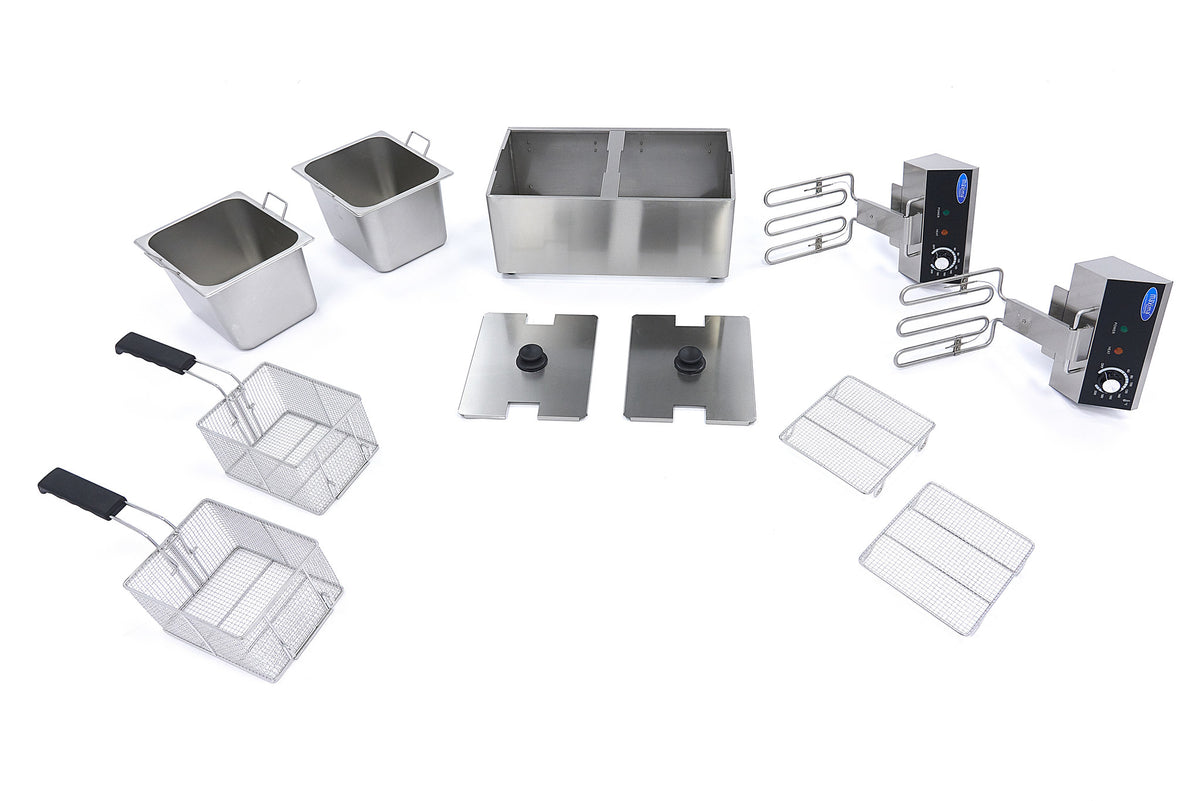 Maxima Frituurpan - 2x 8 L - 2 Manden - tot 2,8 Kg Frites