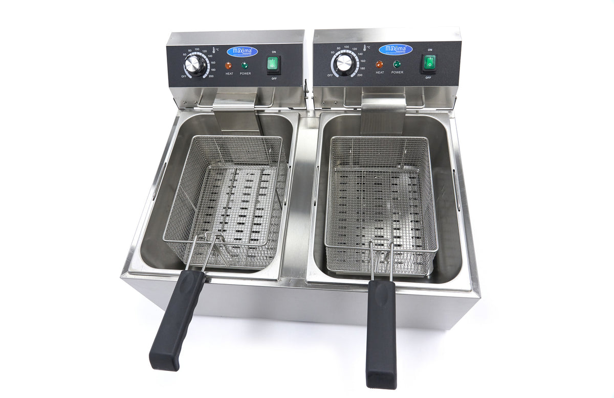 Maxima Frituurpan - 2x 11 L - 2 Manden - tot 2,8 Kg Frites