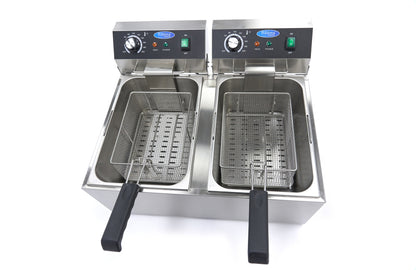 Maxima Frituurpan - 2x 11 L - 2 Manden - tot 2,8 Kg Frites