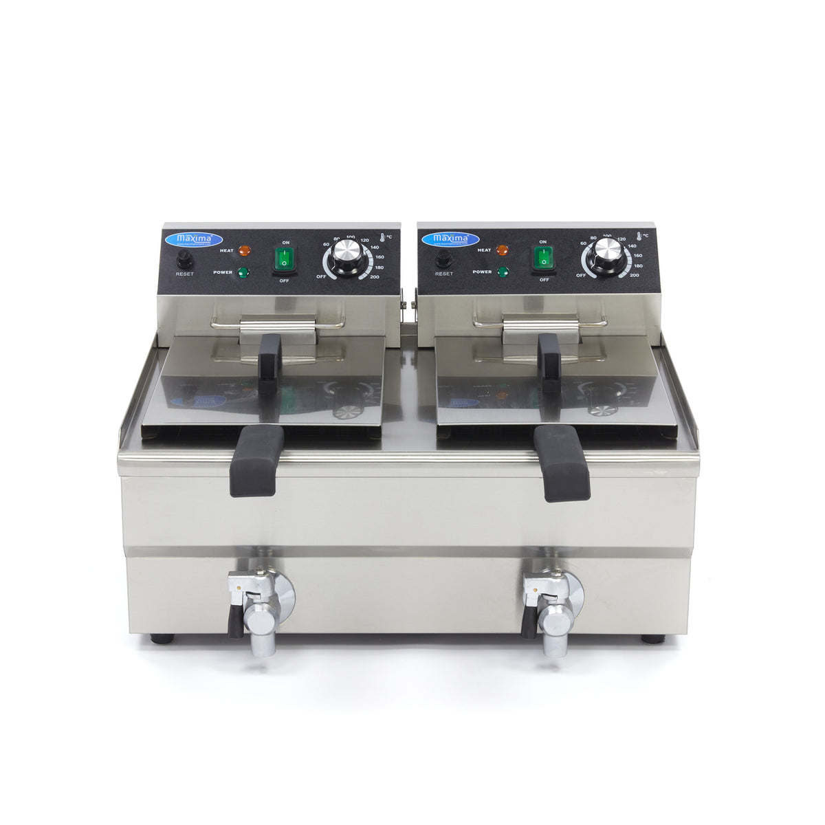 Maxima Frituurpan - 2x 10 L - 2 Manden - met Tapkraan