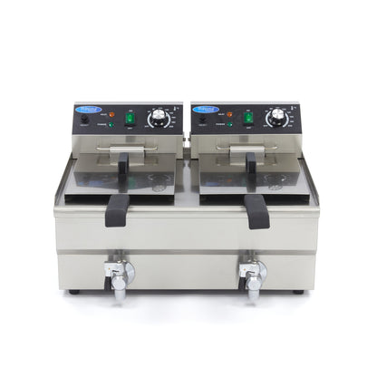 Maxima Frituurpan - 2x 10 L - 2 Manden - met Tapkraan