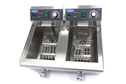 Maxima Frituurpan - 2x 10 L - 2 Manden - met Tapkraan