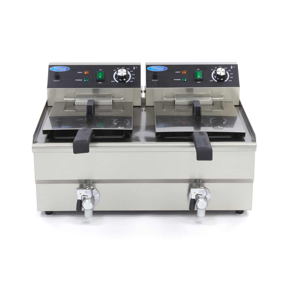 Maxima Frituurpan - 2x 13 L - 2 Manden - met Tapkraan
