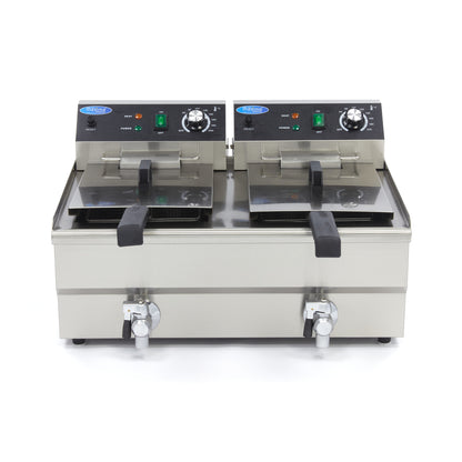 Maxima Frituurpan - 2x 13 L - 2 Manden - met Tapkraan