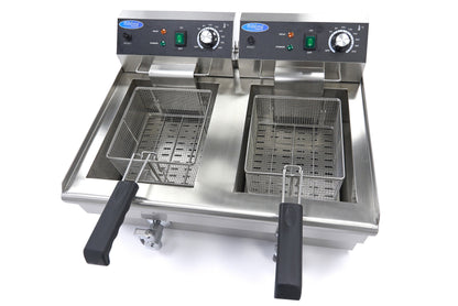 Maxima Frituurpan - 2x 13 L - 2 Manden - met Tapkraan