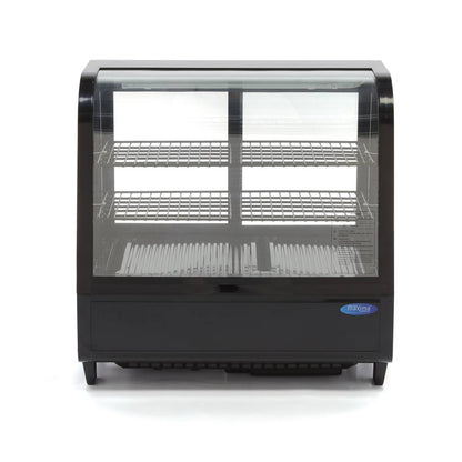 Maxima Display Fridge - 100L - 68cm - Black - Rear Sliding Door