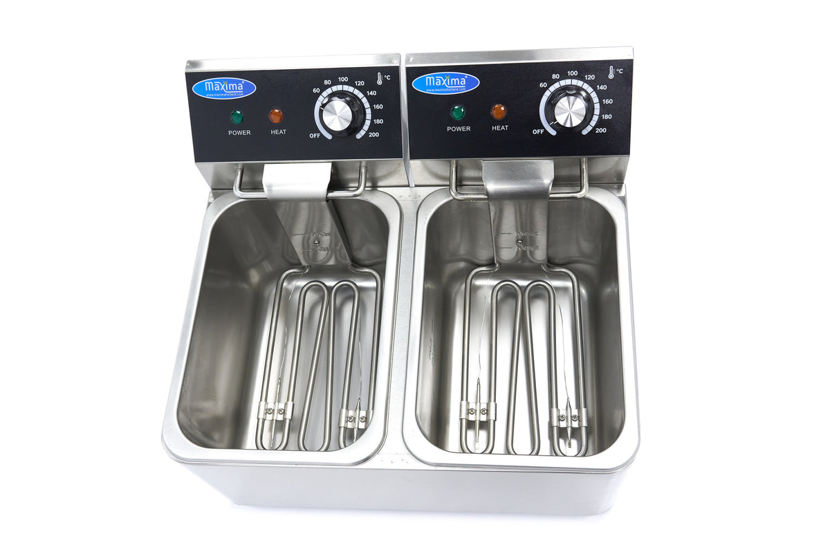 Maxima Frituurpan - 2x 4 L - 2 Manden - tot 1,5 Kg Frites
