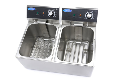 Maxima Frituurpan - 2x 8 L - 2 Manden - tot 2,8 Kg Frites