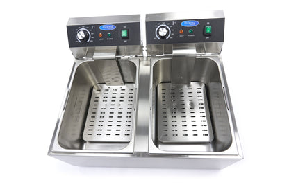 Maxima Frituurpan - 2x 11 L - 2 Manden - tot 2,8 Kg Frites