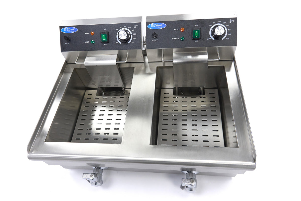 Maxima Frituurpan - 2x 13 L - 2 Manden - met Tapkraan
