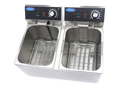 Maxima Frituurpan - 2x 8 L - 2 Manden - tot 2,8 Kg Frites