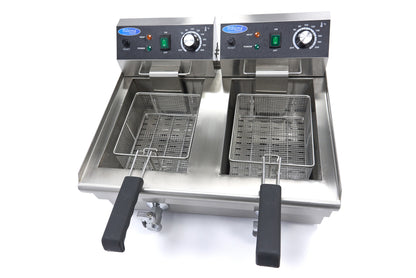 Maxima Frituurpan - 2x 10 L - 2 Manden - met Tapkraan