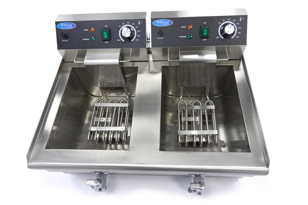 Maxima Frituurpan - 2x 13 L - 2 Manden - met Tapkraan