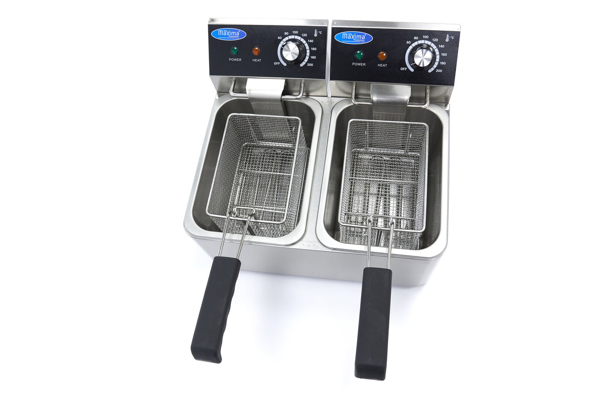 Maxima Frituurpan - 2x 4 L - 2 Manden - tot 1,5 Kg Frites