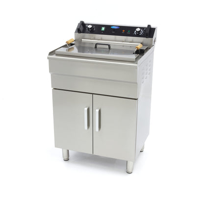 Maxima Frituurpan - 35 L - 1 Mand - met Tapkraan - 400V