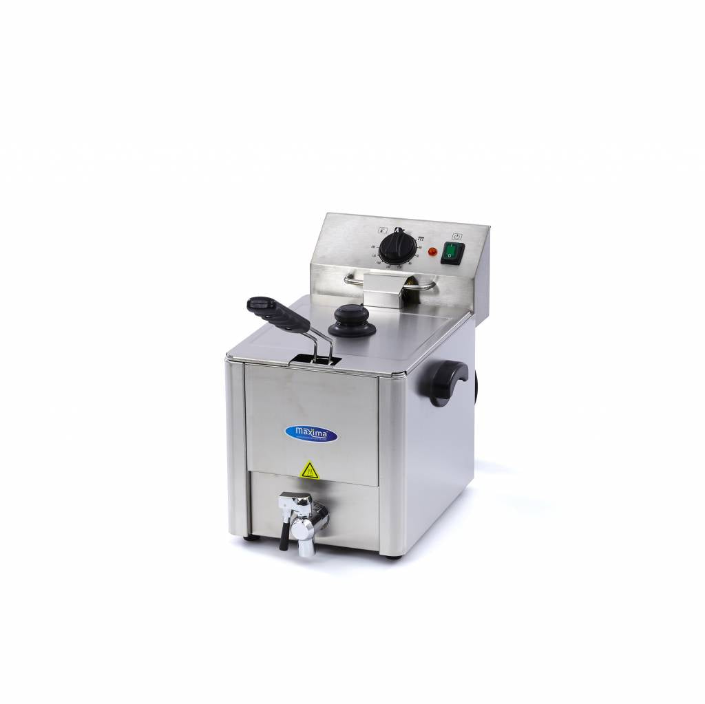 Maxima Frituurpan - 8 L - 1 Mand - met Tapkraan