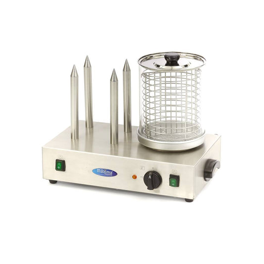 Maxima Worstenwarmer - Ø 20 x 24 cm - Vaatwasbestendig - met 4 Verwarmingsstaven voor Brood
