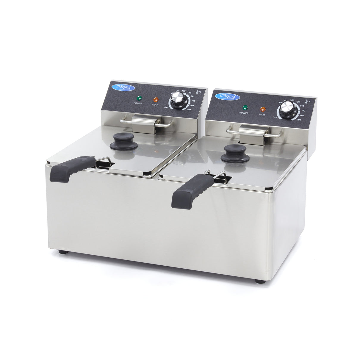 Maxima Frituurpan - 2x 8 L - 2 Manden - tot 2,8 Kg Frites