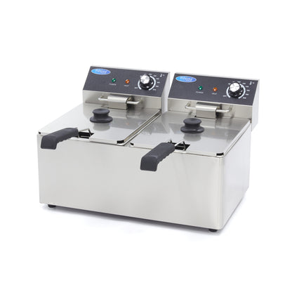 Maxima Frituurpan - 2x 8 L - 2 Manden - tot 2,8 Kg Frites