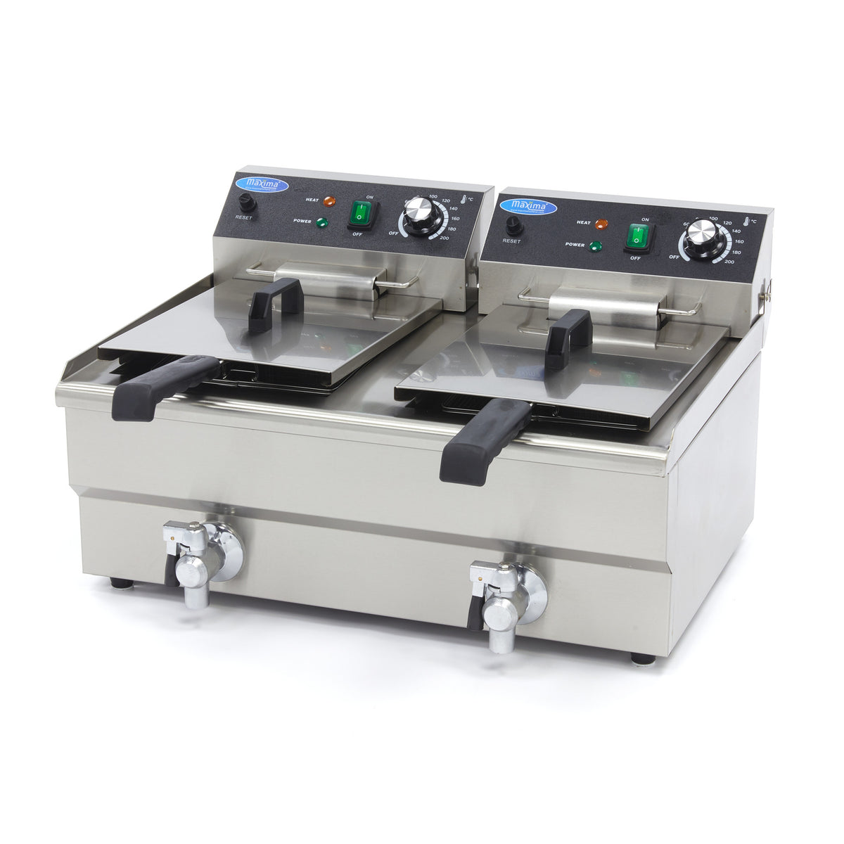 Maxima Frituurpan - 2x 13 L - 2 Manden - met Tapkraan