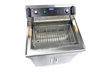 Maxima Frituurpan - 35 L - 1 Mand - met Tapkraan - 400V