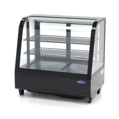 Maxima Display Fridge - 100L - 68cm - Black - Rear Sliding Door