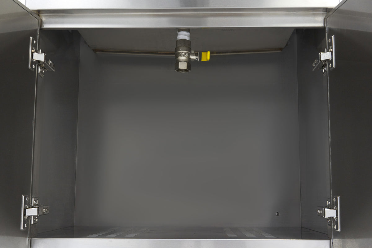 Maxima Frituurpan - 30 L - 1 Mand - met Tapkraan en Opbergruimte - 400V