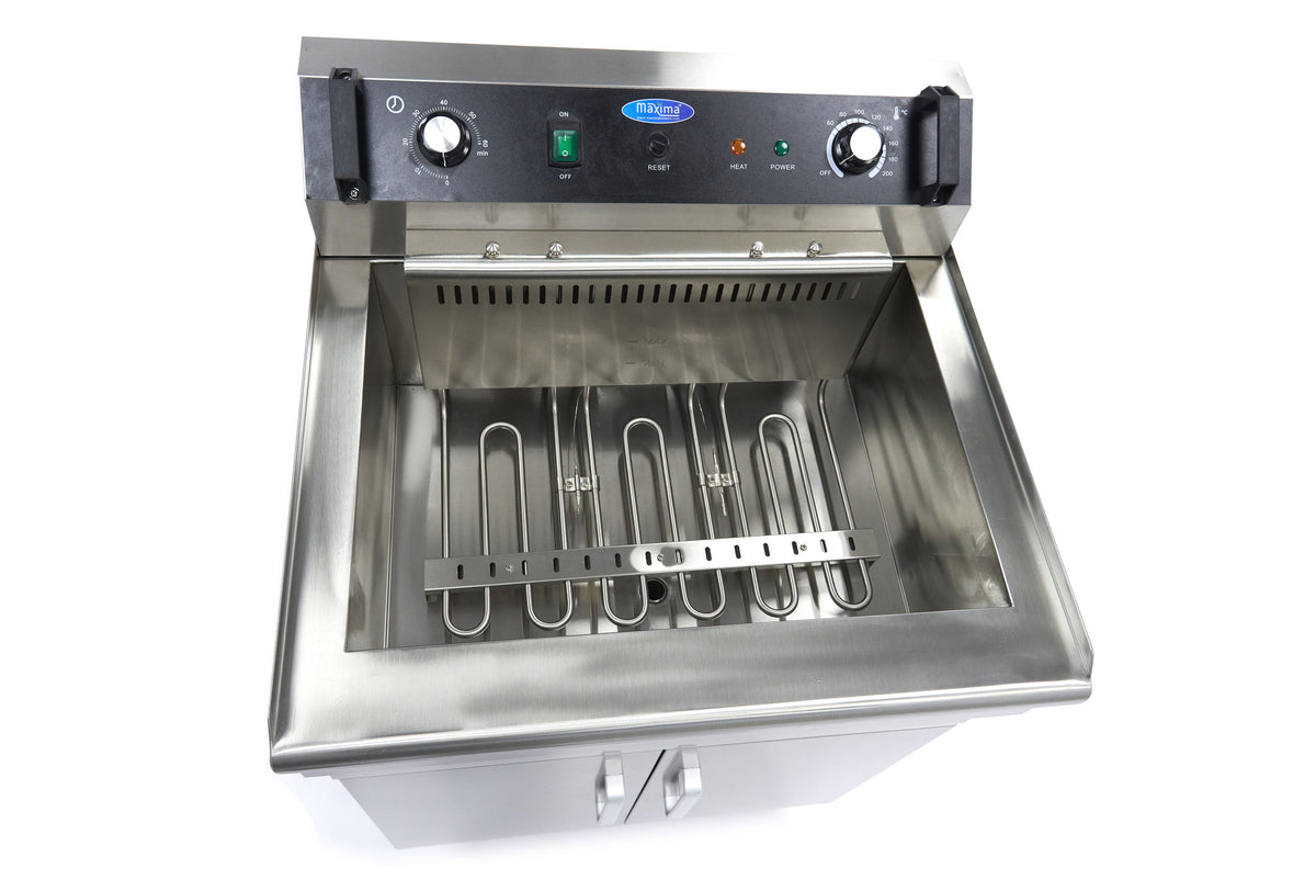 Maxima Frituurpan - 35 L - 1 Mand - met Tapkraan - 400V