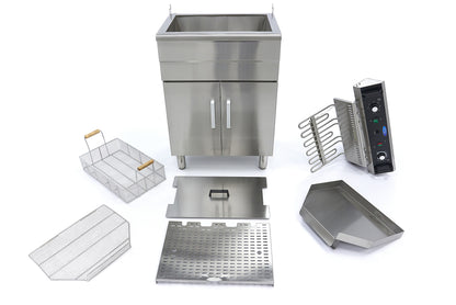 Maxima Frituurpan - 35 L - 1 Mand - met Tapkraan - 400V