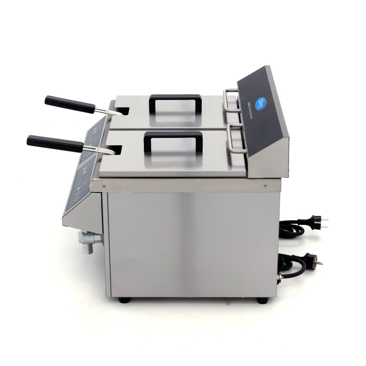 Maxima Frituurpan - 2x 8 L - 2 Manden - met Tapkraan - Inductie