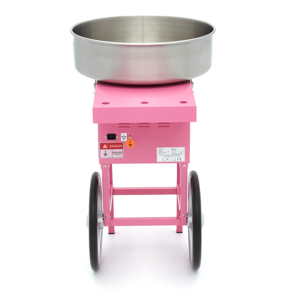 Maxima Candy Floss Machine – Ø 52cm – Pink – with Cart