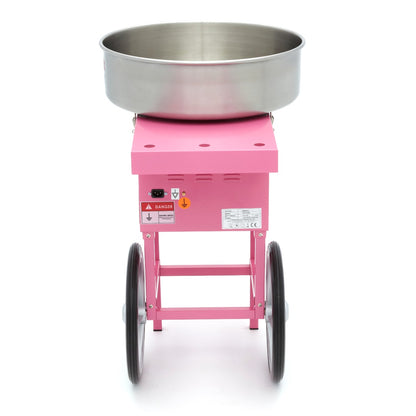 Maxima Candy Floss Machine – Ø 52cm – Pink – with Cart