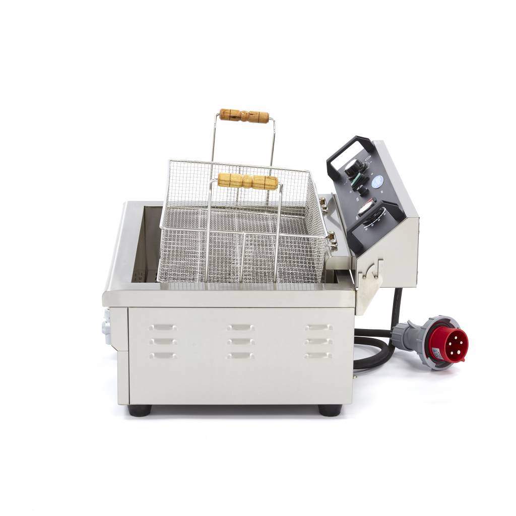 Maxima Frituurpan - 20 L - 1 Mand - met Tapkraan - 400V
