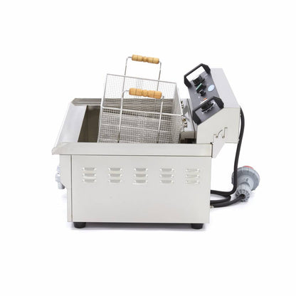 Maxima Frituurpan - 30 L - 1 Mand - met Tapkraan - 400V
