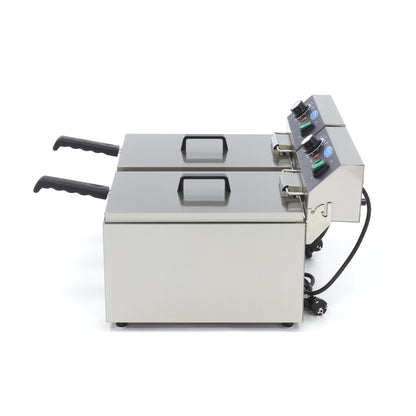 Maxima Frituurpan - 2x 11 L - 2 Manden - tot 2,8 Kg Frites