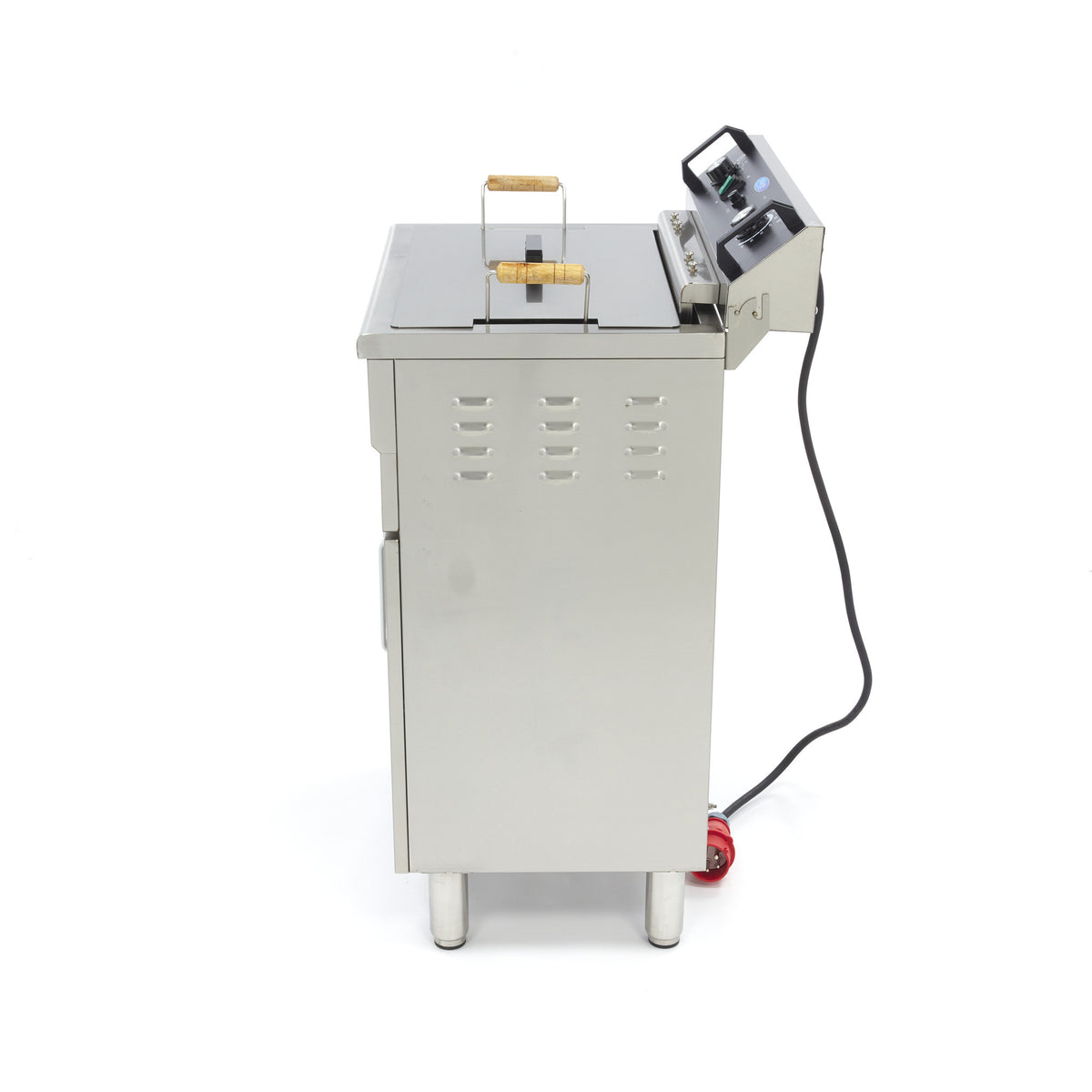 Maxima Frituurpan - 30 L - 1 Mand - met Tapkraan en Opbergruimte - 400V