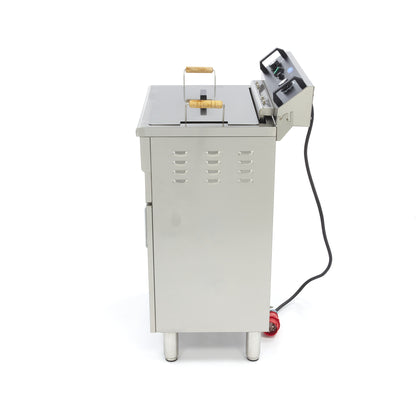 Maxima Frituurpan - 30 L - 1 Mand - met Tapkraan en Opbergruimte - 400V