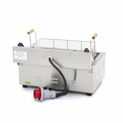 Maxima Frituurpan - 20 L - 1 Mand - met Tapkraan - 400V
