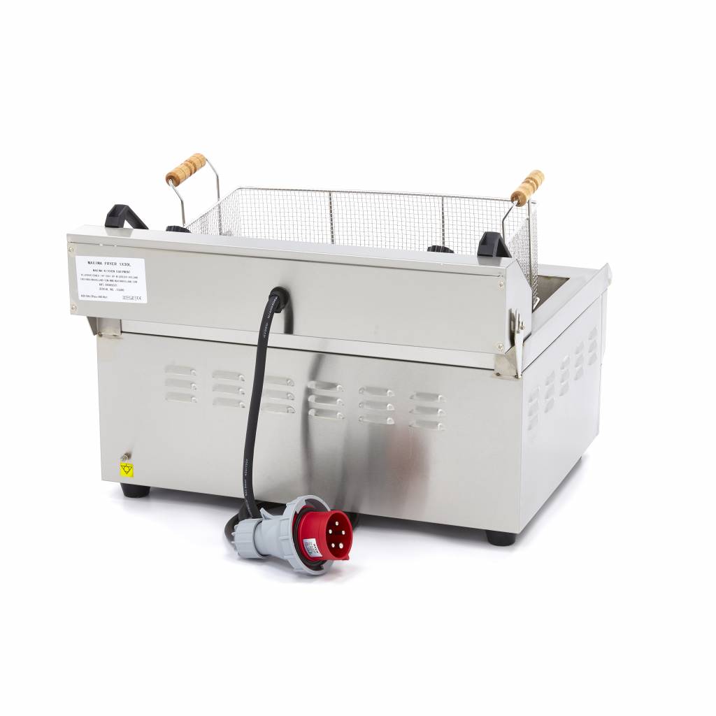 Maxima Frituurpan - 30 L - 1 Mand - met Tapkraan - 400V