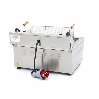 Maxima Frituurpan - 30 L - 1 Mand - met Tapkraan - 400V