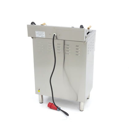 Maxima Frituurpan - 30 L - 1 Mand - met Tapkraan en Opbergruimte - 400V